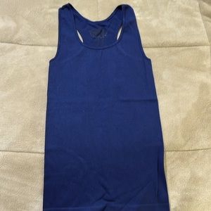 Women’s Ribbed Racer Back Tank - Navy - One Size